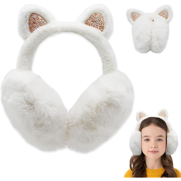 Cache-oreilles D’hiver En Fausse Fourrure – Pliable En Forme Burger – Réglable, Doux Et Chaud – Blanc Pour Femme Et Unisexe - 10