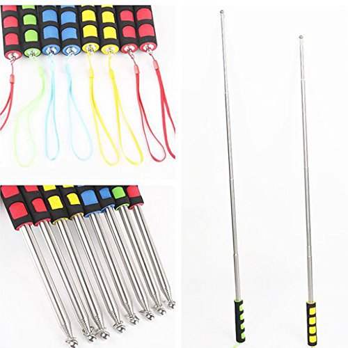 Generic Teleskop Fahnenmast, 2m/1.6m/1.4m, Ausziehbar, Tragbar – rot, 1.2m - 8