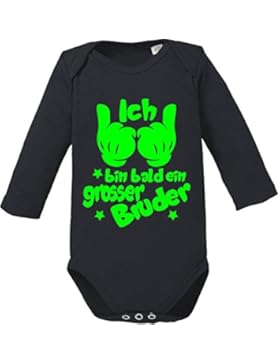 EZYshirt® Ich bin bald ein grosser Bruder Baby Body Longsleeve