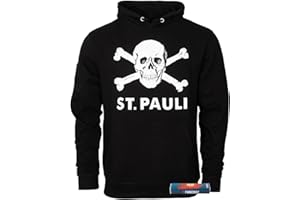 FC ST. PAULI FC St.Pauli Hoodie Herren Totenkopf Kapuzenpullover FCSP Fanartikel + 2xFanergy Traubenzucker