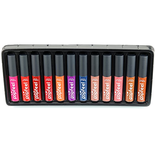 MagiDeal 12 Farbe Matt Make-up Lipgloss Langanhaltend Flüssigkeit Lippenstifte Makeup Lipsticks Set - 6