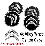 tapacubos citroen c3 picasso  4 tapacubos centrales para llantas de aleación para Citroën C1, C3 C4, DS3, de 60 mm, de color negro, válido para la mayoría de modelos