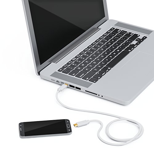 deleyCON 0,5m USB Kabel / Stecker Typ 3.1 / C auf C / USB 3.1 Speed 10 Gbit/s / 3A Ladekabel Datenkabel / für z.B. Smartphone / PC / Notebook / Ladegerät – Weiß - 7