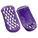 1Pair Spa Moisturizing Gel Socks Infused Essential Oils Vitamin E Rose Oil Jojoba Oil Olive Oil Feet Care Gift Socks for Hard Dry Cracked Skin Purple