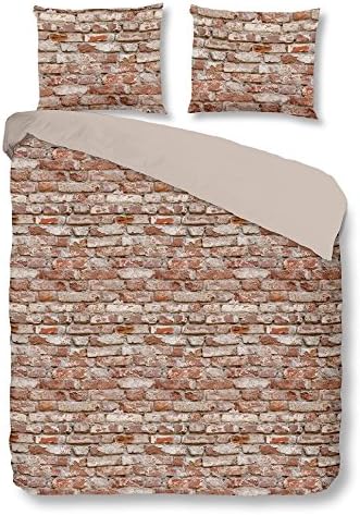 Good Morning 5276-A Bed Linen with Stone Wall pattern, 155 cm, 100% Cotton, multicoloured, 220 x 155 x 0.5 cm