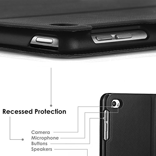 Forefront Cases® Neue Leder Hülle / Tasche / Case / Cover für Apple iPad Air 2 / 2nd Generation (Oktober 2014) – Rundum-Geräteschutz und intelligente Auto-Sleep-Wake-Funktion mit 3-JAHRES-GARANTIE VON FOREFRONT CASES - 7