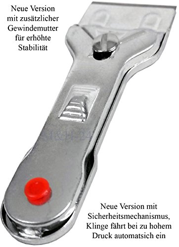 M&H-24 Ceranfeldschaber, Glasschaber, Ceranfeld-Reiniger, Glas / Ceran Kochfeld Schaber Reiniger + 10 Ersatz-Klingen - 3