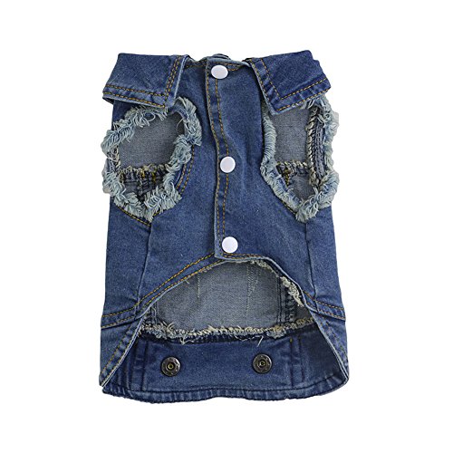 Dairyshop Dog Soft Blue Jeans Denim Jacket Clothes Cute Pet