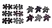 Fringe Hair Sticker Clips - Random Pattern - 12pcs