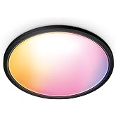 Wiz SuperSlim 22W Siyah Sıva &Uuml;st&uuml; RGB Akıllı LED Yuvarlak Panel Tavan Armat&uuml;r&uuml; 42 cm &ccedil;apında 2600 Lumen