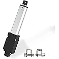 Juyancao 75mm 40N Mini Electric Linear Actuator 3 Inch Linear Motion Actuator 12V Actuators with Brackets for Cabinets, Robotics, Home Automation, Window Opener