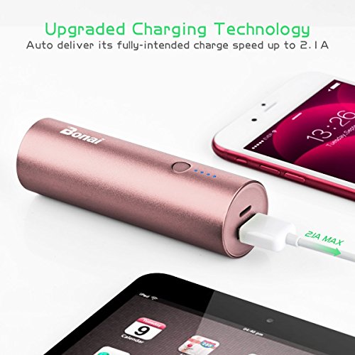 BONAI 5800mAh Batterie Externe Portable Power Bank Ultra Capacit   iPhone X  6 7  8plus iPad Samsung Galaxy S8 9 Note9 Huawei Sony Tablette etc- Or Rose  APPL c  ble e Inclus 