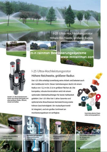 HUNTER Versenkregner I-25-04-SS ULTRA mit Auslauf-Stopventil und Edelstahlaufsteiger (Nachfolger des I-31) PROFESSIONELLE GARTEN- UND PARKBEWÄSSERUNG - 4