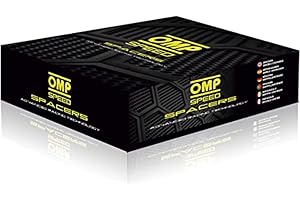 OMP Speed Gioco di 2 Distanziali Doppio Centraggio Spessore: 15mm PCD: 4x108 CB: 63.4 OD: 139 Prigioniero x8 M12x1.5 Nero Alluminio - OMPS08191501