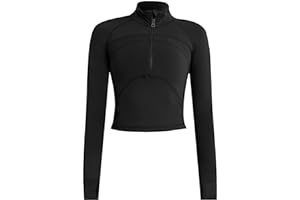 Rapbin Womens Long Sleeve Gym Tops Sports T-Shirt Ladies Fitness Workout Yoga Crop Tops Running Tee Shirts with Thumb Holes