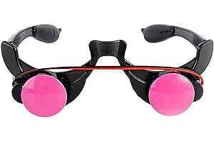 JIAHG Erwachsene Halloween Leuchtend LED Brille Tod Teufel Rot Licht Leuchtbrille Neon Party Brille Clownbrillen Kostüm für Cosplay, Bar, Discos, Ravepartys,Club, Weihnachten, Halloween