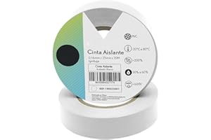 Blendend Nastro isolante largo in PVC bianco, perfetto per elettricisti. Flessibile e resistente, misura 25 mm di larghezza e 20 m di lunghezza, ideale per isolare, unire e proteggere i cavi.