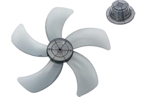 iixpin Kunststoff Rotorblatt Lüfterflügel 5/6/7/9 Blätter 12/14 / 16/18 Zoll für Tischventilator Stand Lüfter Ersatzteile Zubehör Grau Type A 15 Zoll