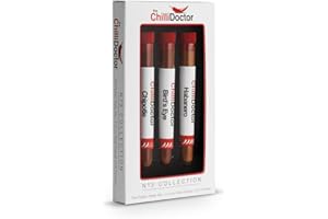 ‎THE CHILLI DOCTOR The Chilli Doctor® No 3 Collection - A Selection of Popular Chili Powder | Ideal as a Gift for Men, BBQ Lovers, Chili Spice Set for Hot Spices Enthusiasts, Hot Spices Lovers 3 x 9g