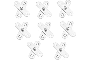 BESTEVERY 8 Stück Drehbares Scharnier, Türscharnier Hardware, 360 Grad Drehtuer Drehscharnier, Versteckte Türscharniere, für Haustüren, Schränke, Schränke, Badezimmer, Fensterbänke