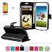 Produktbild Für Samsung Galaxy S5 Mini Leder Brieftasche Hülle Case Flip Cover - Funyye [Schwarz Solide Farbe] Magnetic PU Ledertasche Hüllen Flip Cover Telefon-Kasten Handyhülle Bookstyle Wallet Brieftasche Card Slot Handycase Für Samsung Galaxy S5 Mini,Wallet Case Flip Cover Hüllen Schutzhülle Etui Ledertasche Lederhülle mit Standfunktion Kartenfächer Für Samsung Galaxy S5 Mini + 1 x Frei Displayschutzfolie