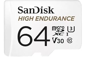 SanDisk HIGH ENDURANCE Videoövervakning för instrumentkameror och hemövervakning microSDXC-minneskort+SD-adapter, upp till 100 MB/s läsning och 40 MB/s skrivning, klass 10, U3, V30