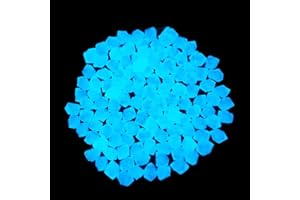 BEENLE-ICEY 300 pcs Pierres Lumineuses Jardin,Galet Lumineux Jardin,Décoratif Pierres Luminescentes Fluorescent Décor ,pour Jardin Extérieur Aquarium Passerelles Piscine Chemin Pelouse Cour (17*13mm, B)