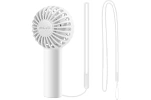 ELZO Mini Handheld Fan, 3000mAh Powerful Portable Fan, Small Personal Fan with 3 Speeds, Lightweight USB Rechargeable Fan for Eyelash Makeup Travel Trip Beach Indoor Outdoor Kids Girls Women