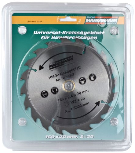 Mannesmann HM-Kreissaegeblatt WZ, 160 x 20 mm, Z=20 mittel, 1 , M13327