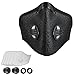 Produktbild Staubdicht Maske Klettverschluss Anti-Verschmutzung Maske Aktivierte Kohlenstoff Filtration Abgas An (Schwarz)