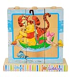 Eichhorn 100003329 - Disney Winnie the Pooh Bilderwürfel - 9 teilig mit 4 Motiven zum Stecken - 