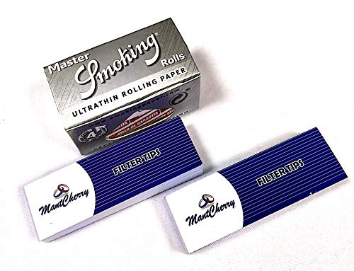 MontCherryBrand Exclusive 1 Tips and Smoking Brand Silver Master Rolls - 6 Rolls Combo Deal by Trendz