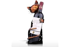 Kavolet Metal Wine Bottle Holder, Cat Shape Wine Bottle Holder, Metal Wine Tray, Practical Sculptures for Interior Decoration, Cat Craft, Home Decoration, Mother's Day Gift