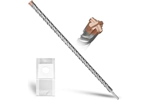 METOTY Foret SDS Plus 22 mm × 600 mm, avec 4 tranchants en carbure de tungstène, tête avec revêtement, foret à maçonnerie, foret à béton, pour pierre, béton, pierre naturelle, mur de brique