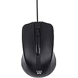 Ewent EW3300 - Mouse ottico con cavo USB a 3 pulsanti, 1000 DPI, design ergonomico, ambidestro, PC/Mac / ‎Laptop/Chromebook -
