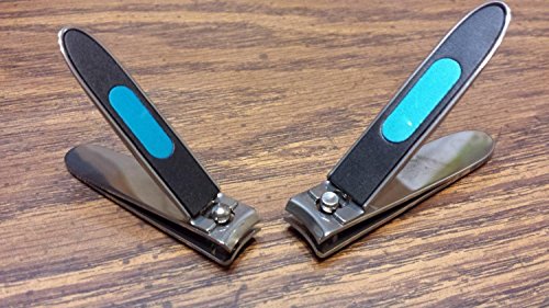 KEDSUM Nail Clippers Pack of 2-Stainless Steel Toenails Fingernails Cutter with Built-in Nail File for Men, Women, Baby