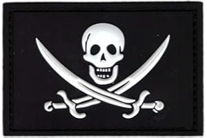 Titan One Europe - Pirate Flag Calico Jack Jolly Roger Skull Drapeau De Pirate Phosphorescence Tactique Écusson