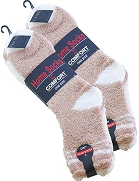 2 oder 4 Paar flauschige Kuschelsocken in verschiedenen Trendfarben