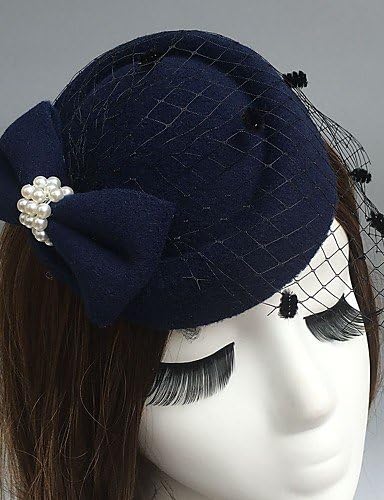 BMJQS Women's Feather / Tulle / Chiffon Headpiece-Wedding / Special Occasion Fascinators 1 Piece , burgundy