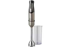 BLACK+DECKER BXHBA1000E - Frullatore a Immersione 1000W | 20 Velocità + Turbo | 4 Lame in Acciaio Inox Alta Prestazione | Piede e Accessori Lavabili | Design Ergonomico e Anti-Schizzi