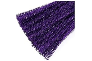 KRAFTZ® - 50 Pc *Glitter Purple* Chenille Craft Stems/Pipe Cleaners/DIY/Art & Craft for Kids - 6mm X 30cm