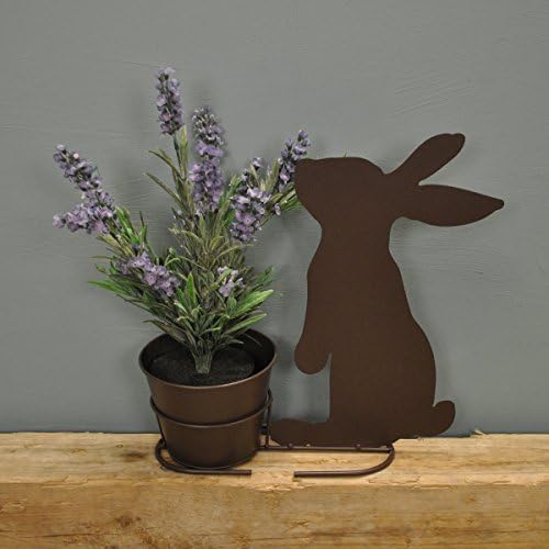 Metal Rabbit Silhouette Shaped Garden Planter by Rustic Garden