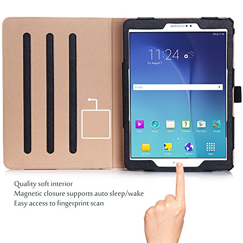 ProCase Schutzhülle Samsung Galaxy Tab S2 9.7 Kunstleder Schutz Hülle Ständer für Galaxy Tab S2 Tablet (9.7 inch, SM-T810 T815 T813) Schwarz - 3