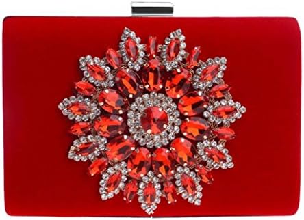 SJLN Women Europe And America Shoulder Bags Bridal Weddings Party Bags Dating Shopping Nightclubs Bars Evening Bags Ladies Fashion Clutch Party,Red-OneSize