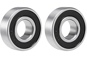 Movilideas - 2 Pcs 6202-2rs Steel Deep Groove Ball Stoppers with Rubber Seal Double Sided 15 x 35 x 11 mm