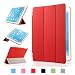 Produktbild Ultra dünne magnetische Smart Cover für iPad 5, iPad Air mit Displayschutzfolie, Reinigungstuch und Eingabestift rot