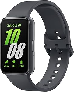 Samsung Galaxy Fit3 Fitness Band, Long Life Battery, Drop/SOS Detection, Barometer, IP68, Sleep Monitor, Over 100 Exercises,