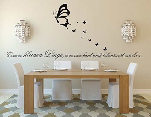 greenluup wandtattoo spruch weisheit lebensmotto es sind die kleinen dinge, die das Leben…wohnzimmer,schlafzimmer,esszimmer,küche,flur,arbeitszimmer,büro,jugendzimmer - 4