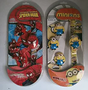 Forever Kidzz Spider Man Digital Watch for Boys/Minion Digital Watch for Girls/Boys (Combo of 2) for Kids