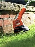 Black+Decker Li-Ion Akku-Rasentrimmer (18V 2.0Ah, Schnittbreite 23 cm, Zweithandgriff, Kantenschneidfunktion, E-Drive, Teleskopstiel, inkl. Akku und Ladegerät) GLC1823L20, schwarz orange - 6